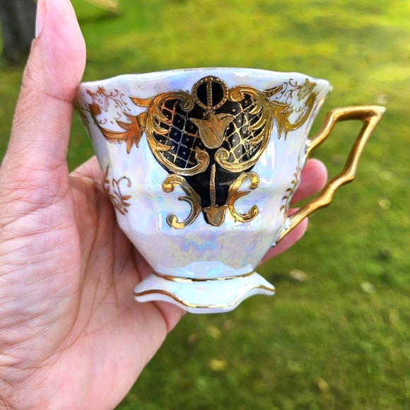 Royal Sealy Bone China Teacup & Saucer Lusterware Made in Japan Vintage - Picture 3 of 10